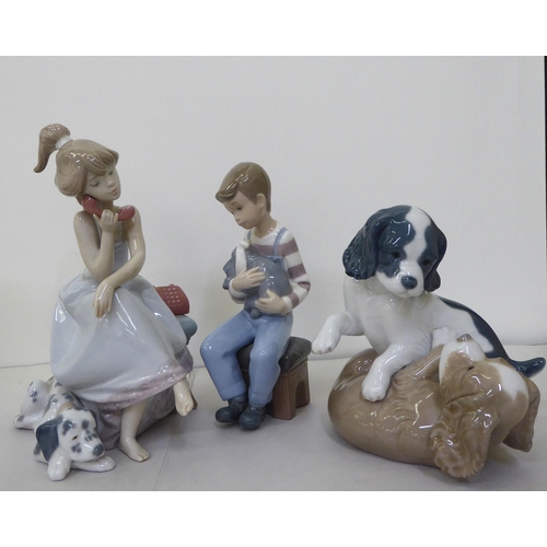 357 - Ceramics: to include a Lladro porcelain model, a seated girl  8