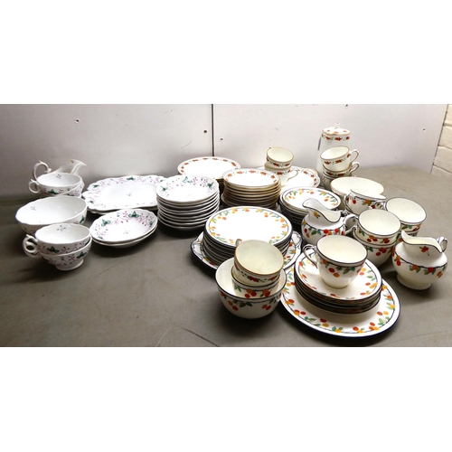 37 - Bone china teaware: to include two dissimilar patterns by Royal Doulton