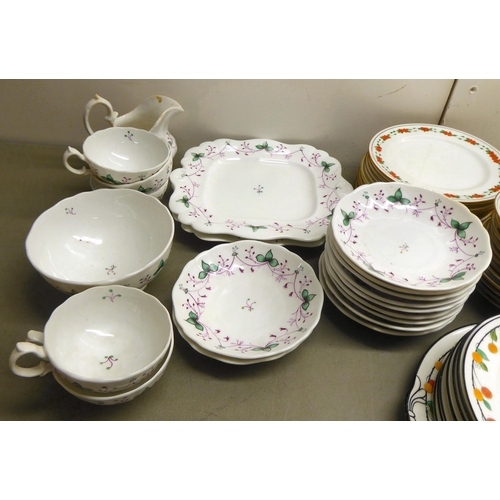 37 - Bone china teaware: to include two dissimilar patterns by Royal Doulton