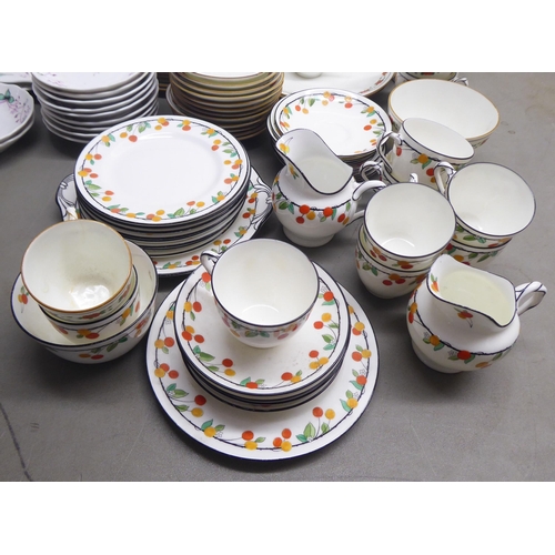 37 - Bone china teaware: to include two dissimilar patterns by Royal Doulton