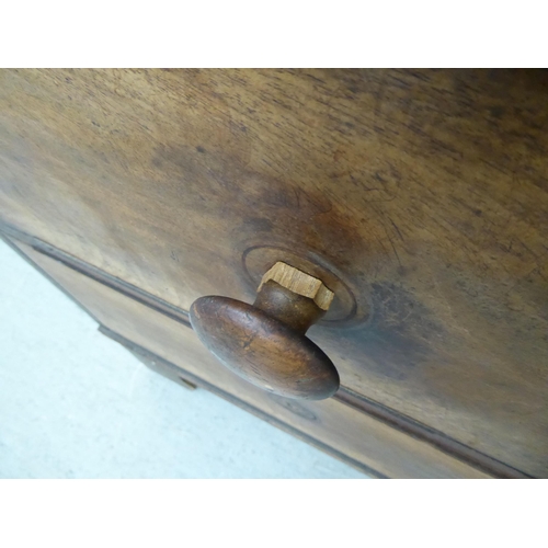 59 - A late Victorian mahogany seven drawer dressing chest, raised on bracket feet  59