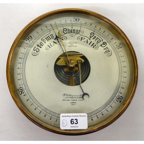 63 - A 20thC EB Meyrowitz brass cased 'Tycos' barometer  8