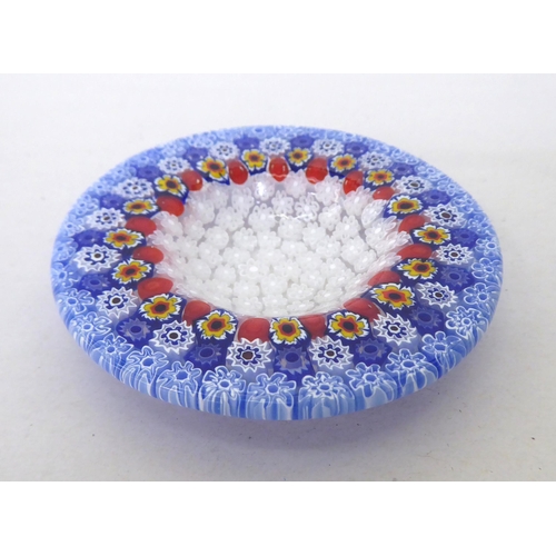 65 - A millefiori glass shallow dish  3