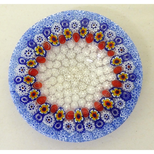 65 - A millefiori glass shallow dish  3