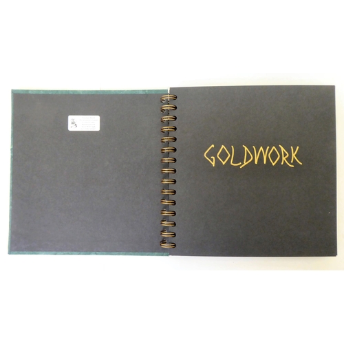 80 - An album collection of goldwork designs: to include imitation Japanese twist, Purls, Rococo and othe... 