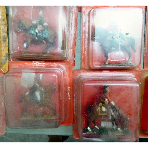 94 - Del Prado diecast model figures: to include Trooper, Austrian Jaegers, 1800; and Burgundian Man-At-A... 