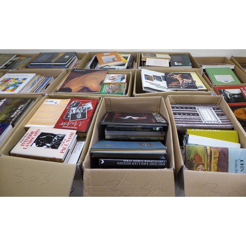 303 - Books, a single owner eclectic collection of variously themed books: to include fine art, English he... 