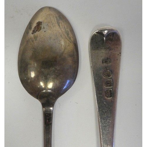 328 - A silver sugar caster and two silver teaspoons  mixed marks