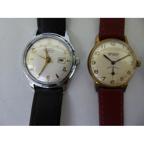 104 - Seven wristwatches: to include a Timex, in a stainless steel case, the black Arabic dial with sweepi... 