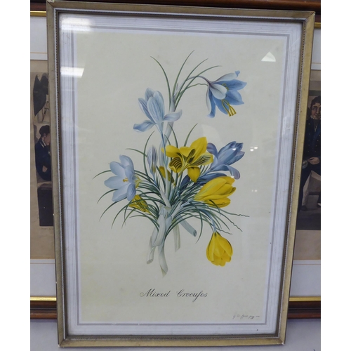 11 - Framed prints: to include botanical studies, period scenes and landscapes  mixed sizes