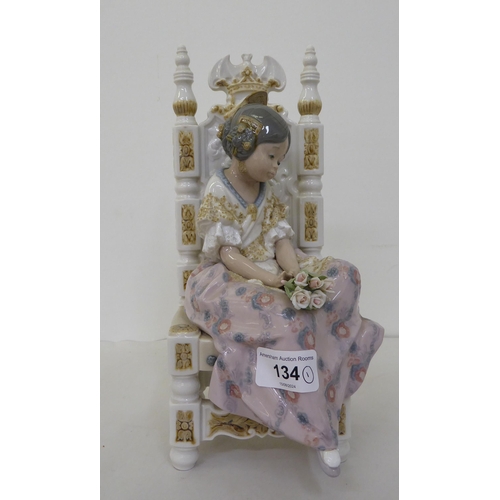 134 - A Lladro porcelain figure 'Second Thoughts'  circa 1982  11