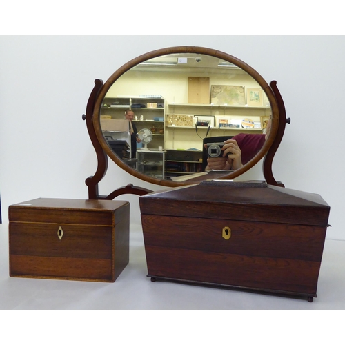 152 - Two George III/Regency rosewood tea caddies  6