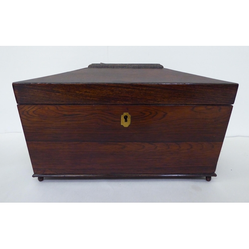 152 - Two George III/Regency rosewood tea caddies  6