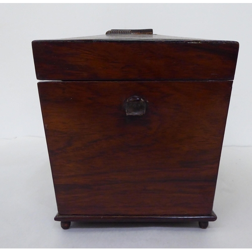 152 - Two George III/Regency rosewood tea caddies  6