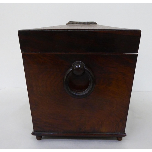 152 - Two George III/Regency rosewood tea caddies  6