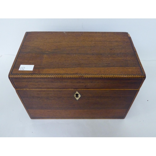 152 - Two George III/Regency rosewood tea caddies  6