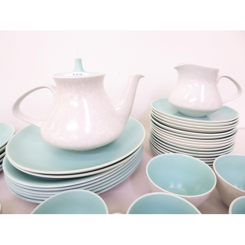 173 - Poole pottery two-tone teaware