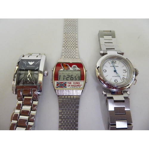 182 - Wristwatches: to include a Dukes of Hazzard stainless steel cased digital bracelet watch