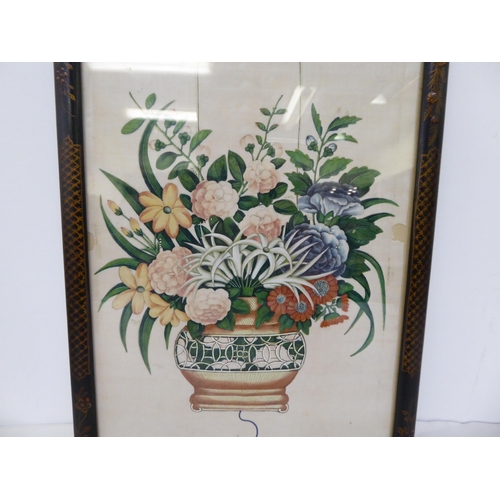 189 - 20thC Chinese School - a floral study  watercolour on ricepaper  8