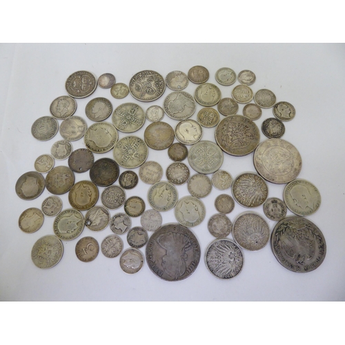 194 - Pre-1946 British and foreign white metal coins