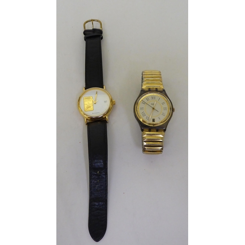 200 - Two variously cased wristwatches, viz; a Swiss automatic wristwatch; and another by Swatch