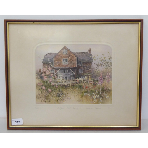 243 - After Nicholas Verrall - Shalford Mill, Surrey  Limited Edition No.22/50 coloured print  b... 