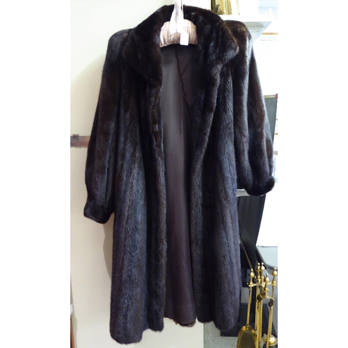 25 - A Saruson brown mink fur coat  size 12