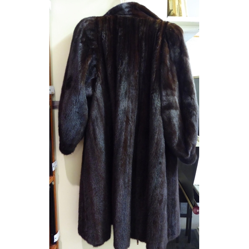 25 - A Saruson brown mink fur coat  size 12