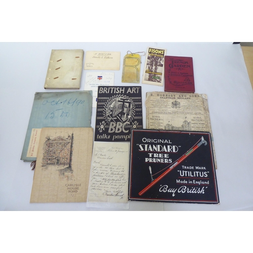 269 - Uncollated, mainly 19th/20thC ephemera: to include agriculture, sporting and advertising material