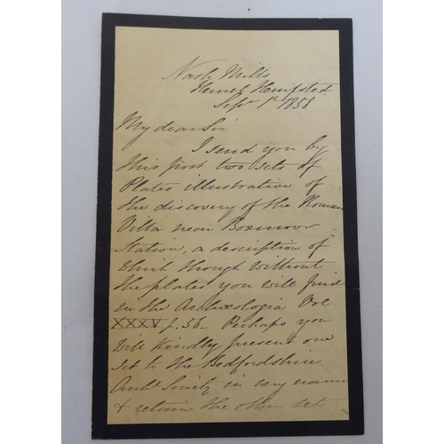 272 - 19thC ephemera: to include a monochrome print of one Aylmer Bourke Lambert Esq; and contemporary han... 