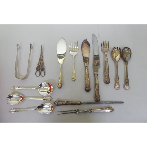 276 - Variously patterned EPNS cutlery and flatware: to include carving sets