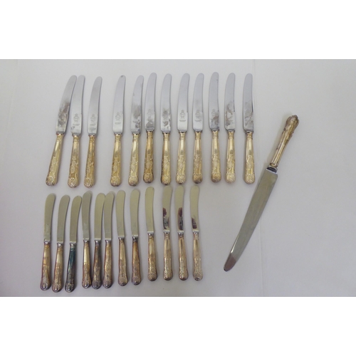 276 - Variously patterned EPNS cutlery and flatware: to include carving sets