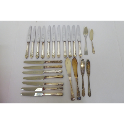 276 - Variously patterned EPNS cutlery and flatware: to include carving sets