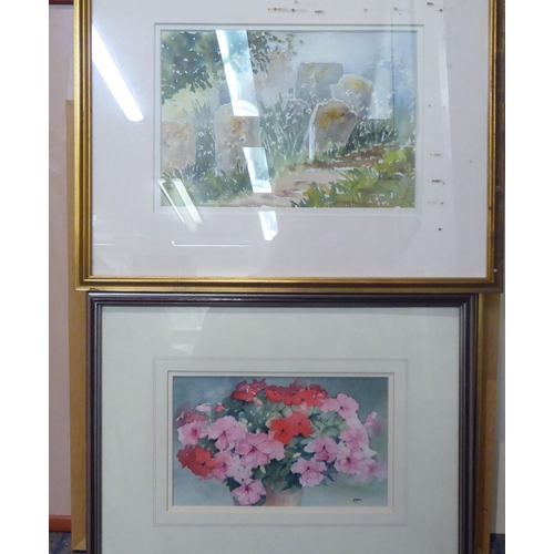 299 - Watercolours and prints: to include works after Jenny Watts  various sizes  mostly framed