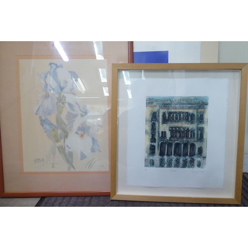 299 - Watercolours and prints: to include works after Jenny Watts  various sizes  mostly framed