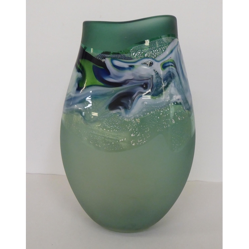 305 - Julian MacDonald - an art glass vase  bears a signature  10.5