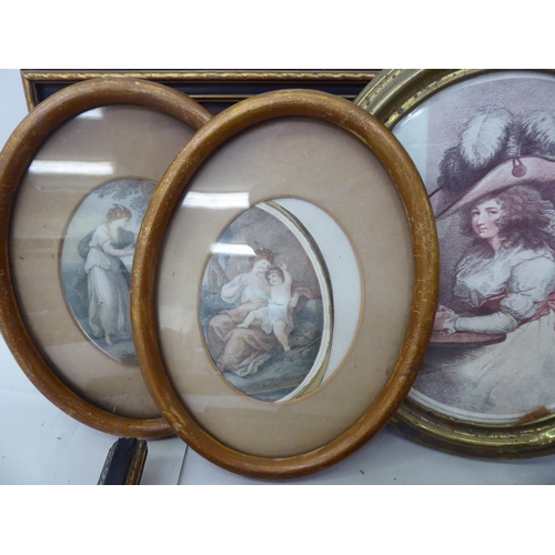 41 - Framed pictures: to include a 19thC steel engraving 'Calculation'  12