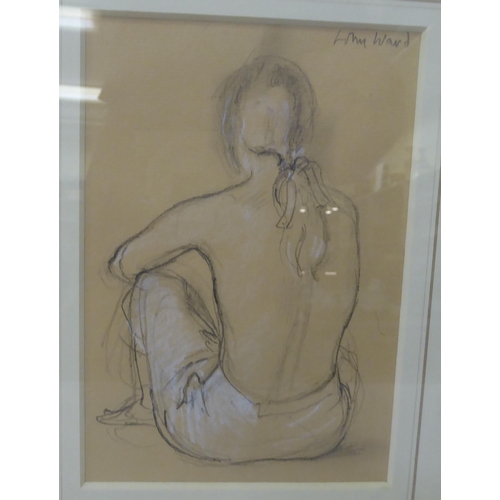 69 - John Ward - a female nude study  pencil & body colour  bears a signature  6.5