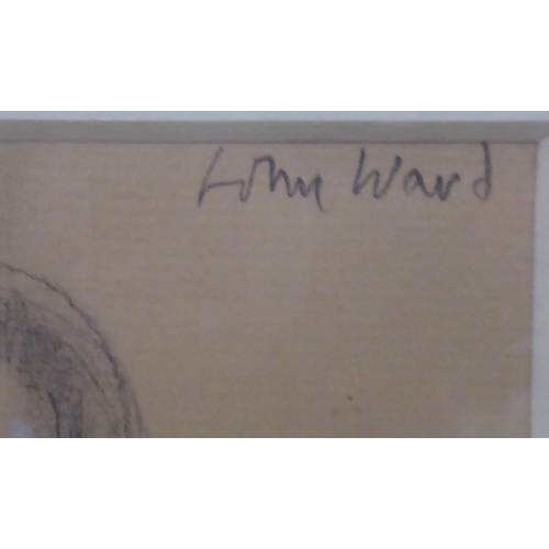 69 - John Ward - a female nude study  pencil & body colour  bears a signature  6.5