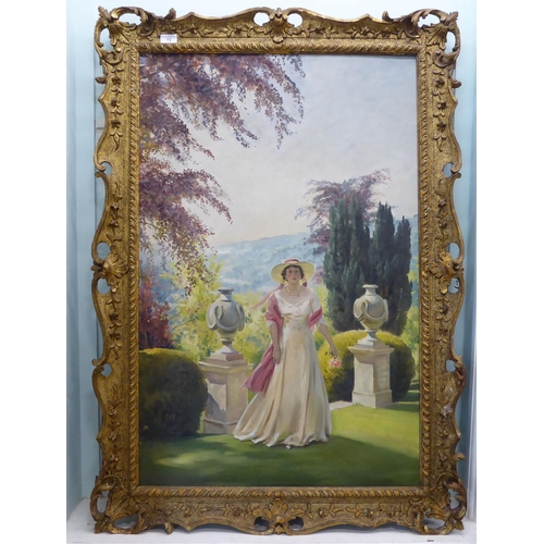 72 - W Beranken - 'Mrs Stuart Black at Claverton Manor, Bath'  oil on canvas  bears a signature & dat... 