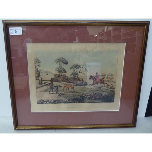 9 - A set of four Victorian hunting prints  7