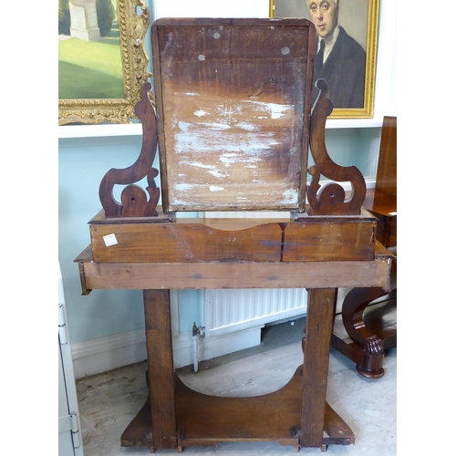 98 - A modern Victorian style Duchess style mahogany dressing table, surmounted by a swing mirror and a p... 