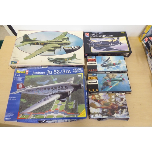 106 - 1/48 scale model kits: to include by Revell, a Junkers Ju 52/3M; and a Douglas A-20G Havoc by AMT&nb... 