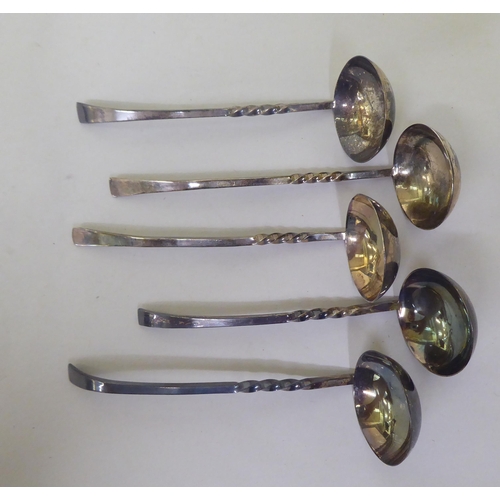 250 - Silver flatware: to include condiments spoons and ladles  mixed marks