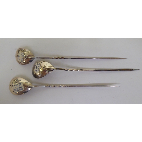 250 - Silver flatware: to include condiments spoons and ladles  mixed marks