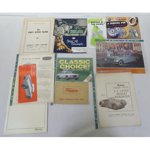 253 - Mainly mid 20thC motor themed ephemera: to include photographs; and Vauxhall owner's handbooks