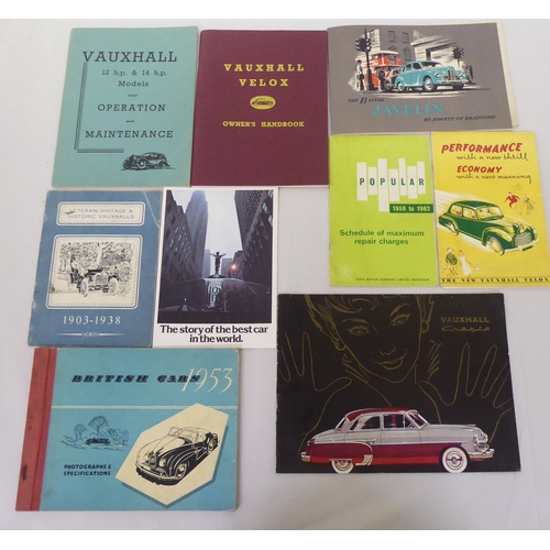 253 - Mainly mid 20thC motor themed ephemera: to include photographs; and Vauxhall owner's handbooks