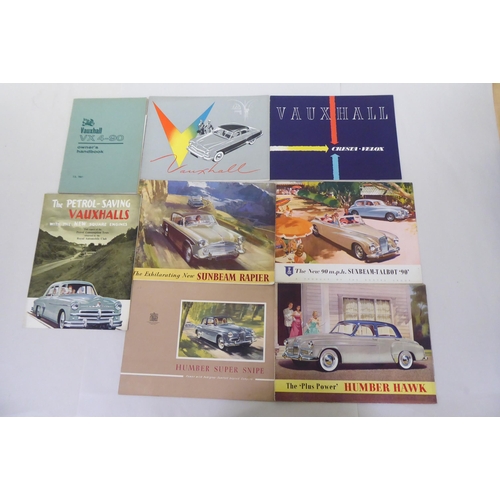 253 - Mainly mid 20thC motor themed ephemera: to include photographs; and Vauxhall owner's handbooks