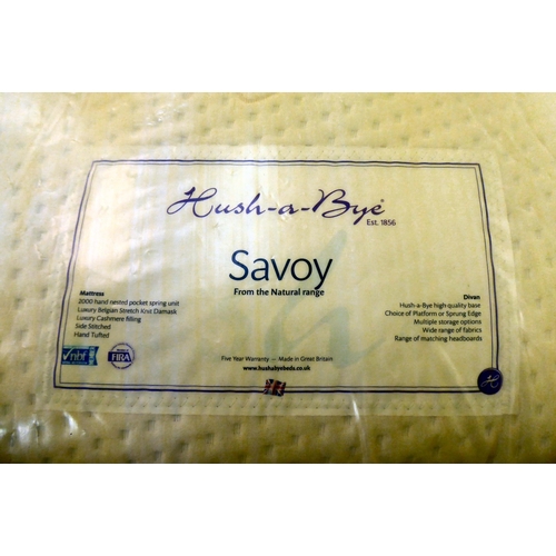 313 - A Hush-a-Bye Savoy double divan bed and mattress  52