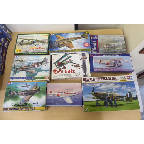 76 - 1/48 scale model kits: to include by Italeri, a Lockheed C-130 H Hercules; and a Supermarine Spitfir... 